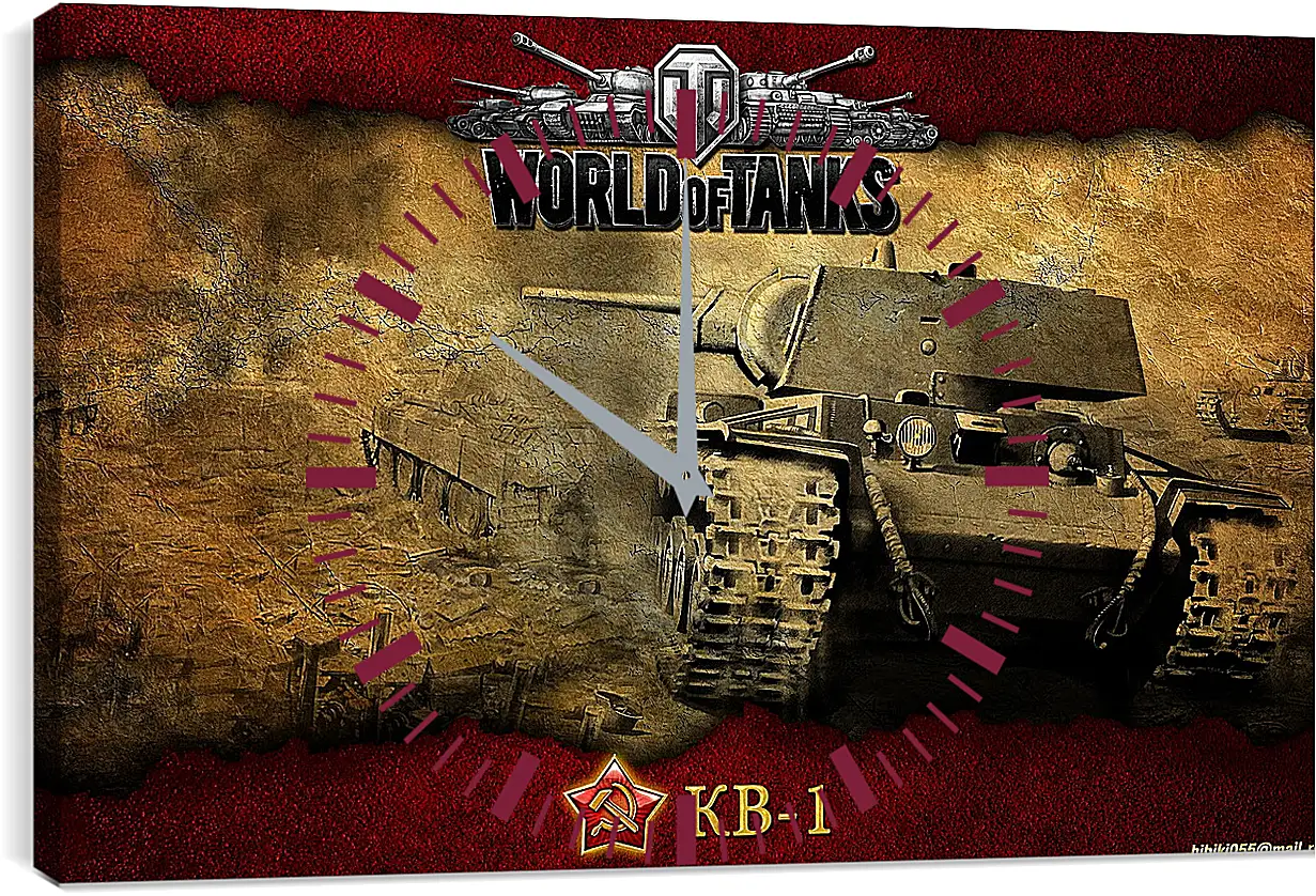 Часы картина - World Of Tanks