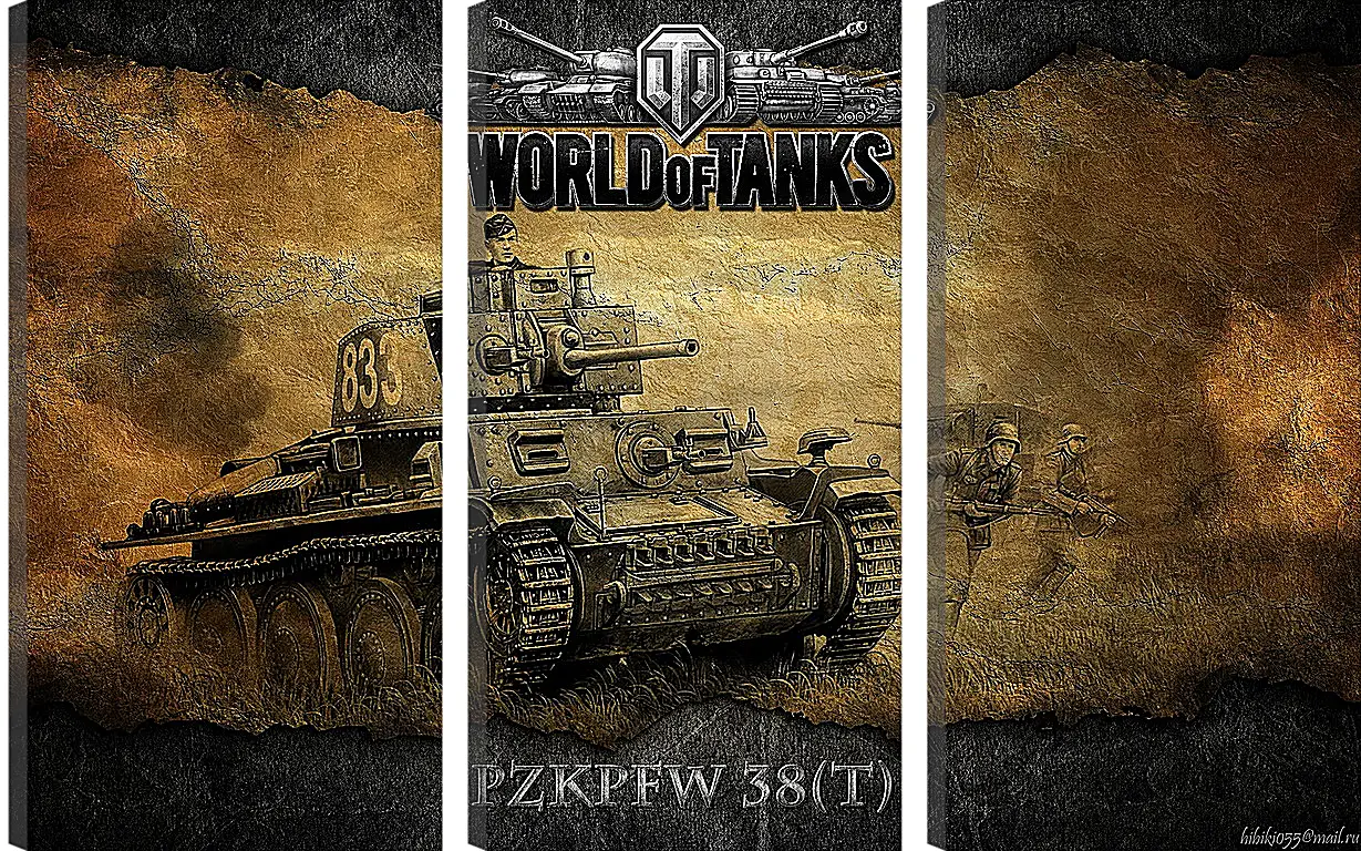 Модульная картина - World Of Tanks