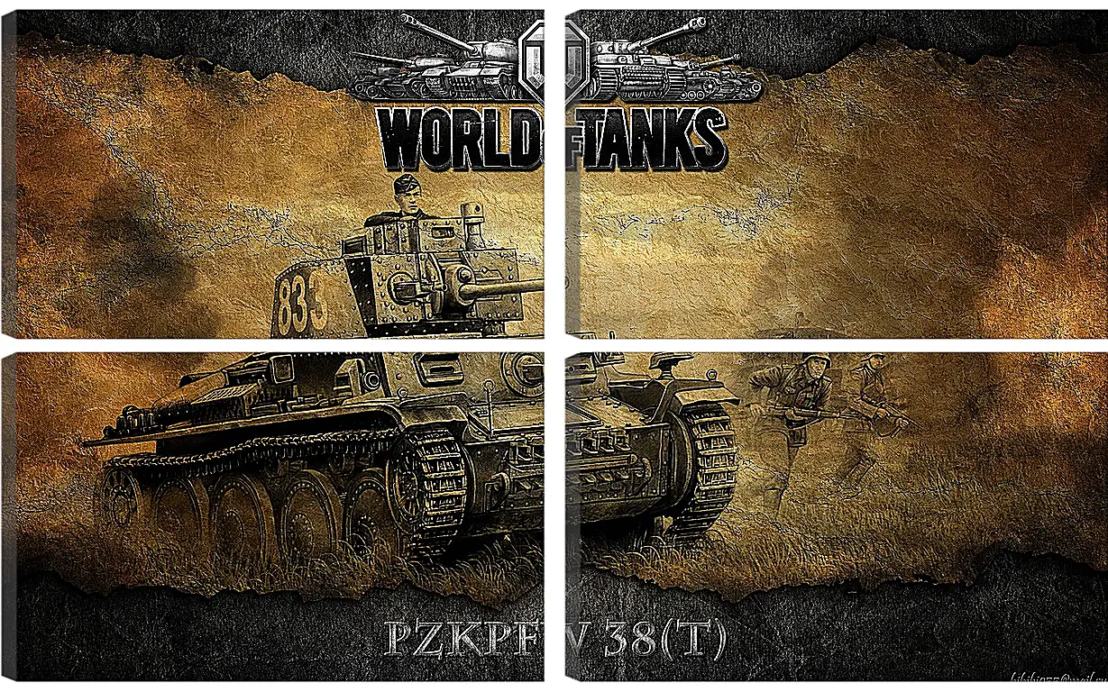 Модульная картина - World Of Tanks