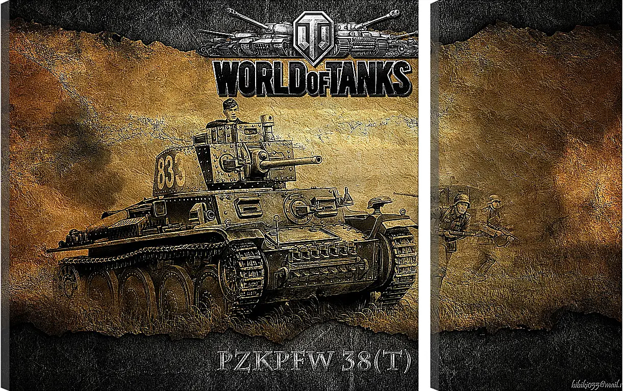 Модульная картина - World Of Tanks