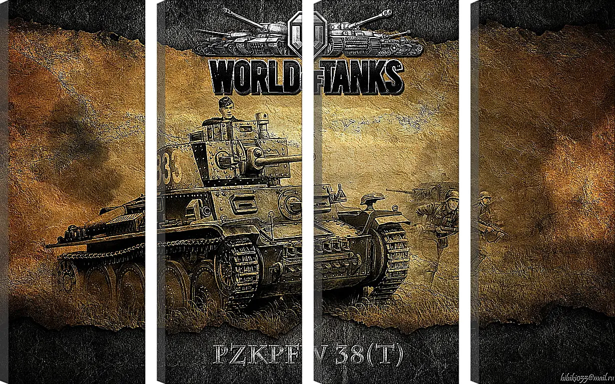 Модульная картина - World Of Tanks