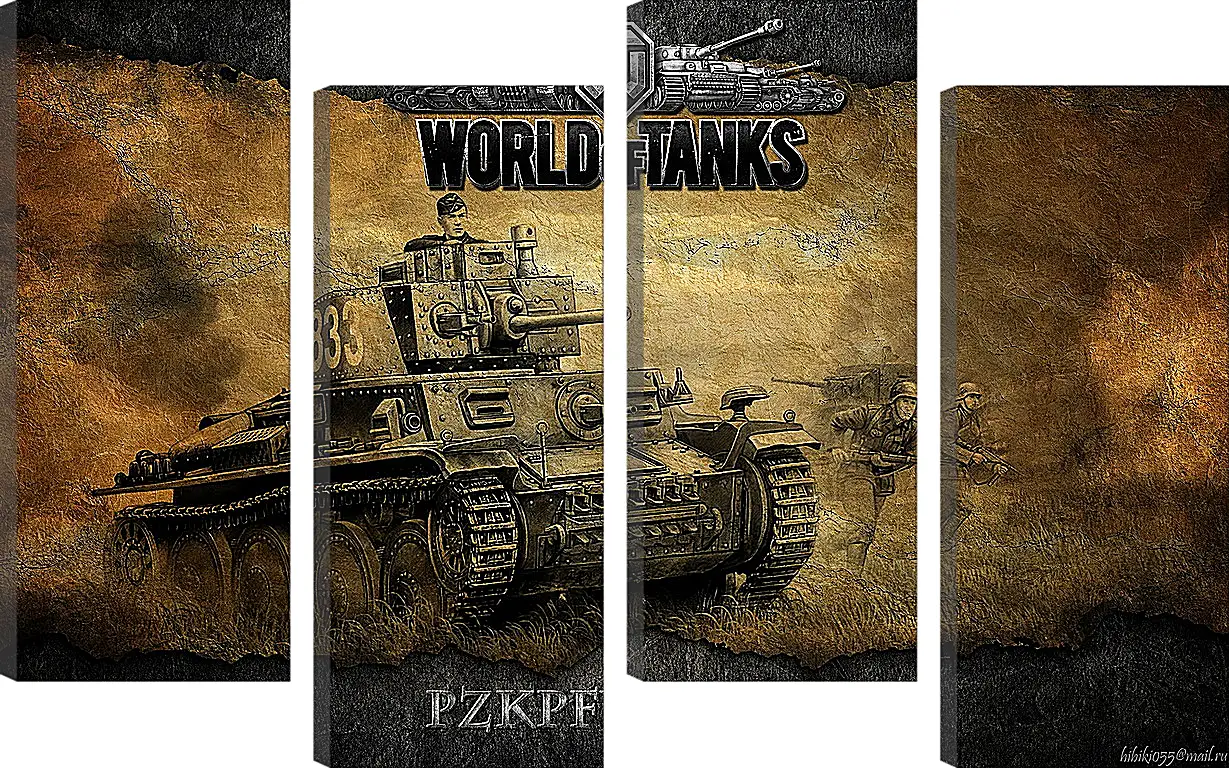 Модульная картина - World Of Tanks