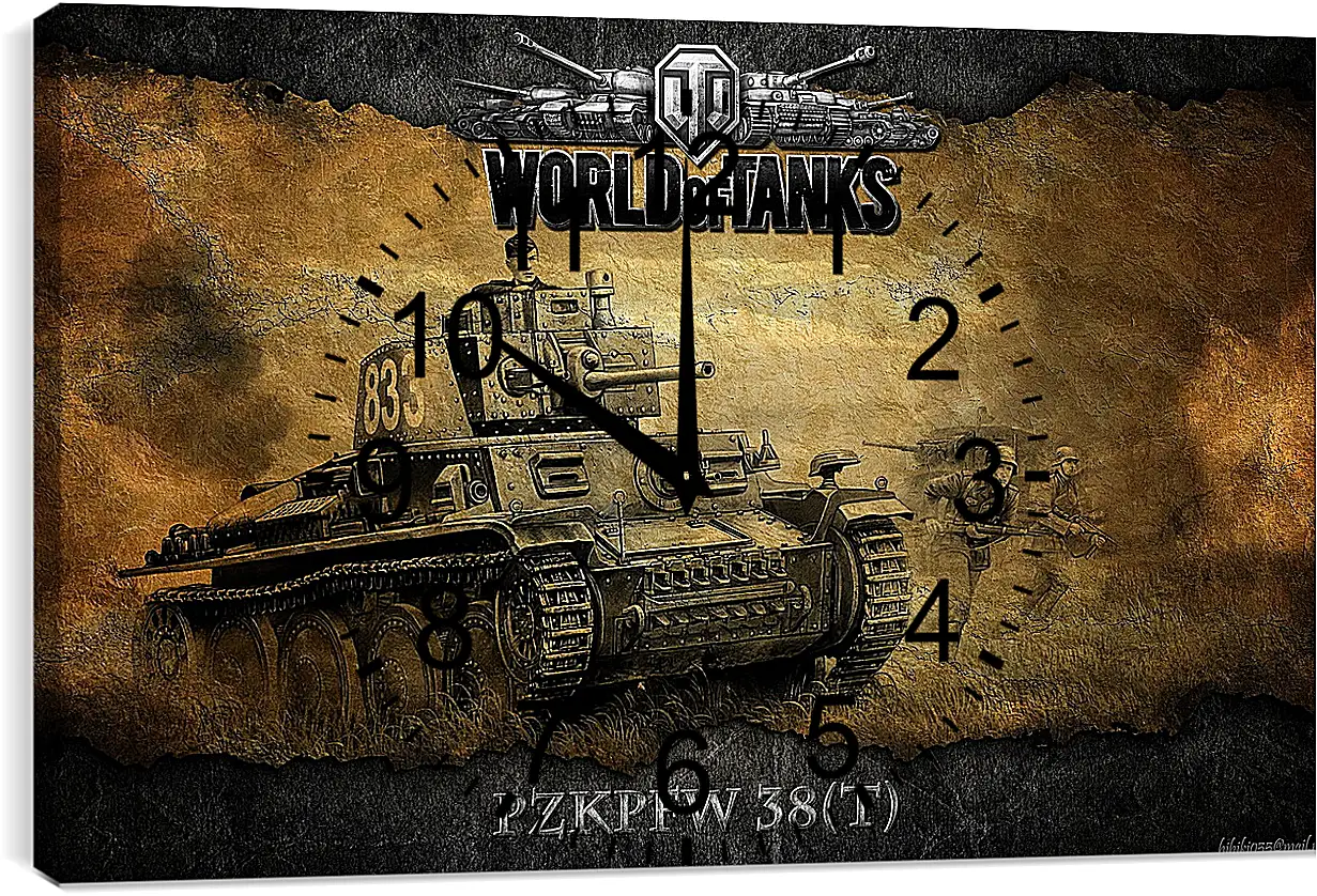 Часы картина - World Of Tanks