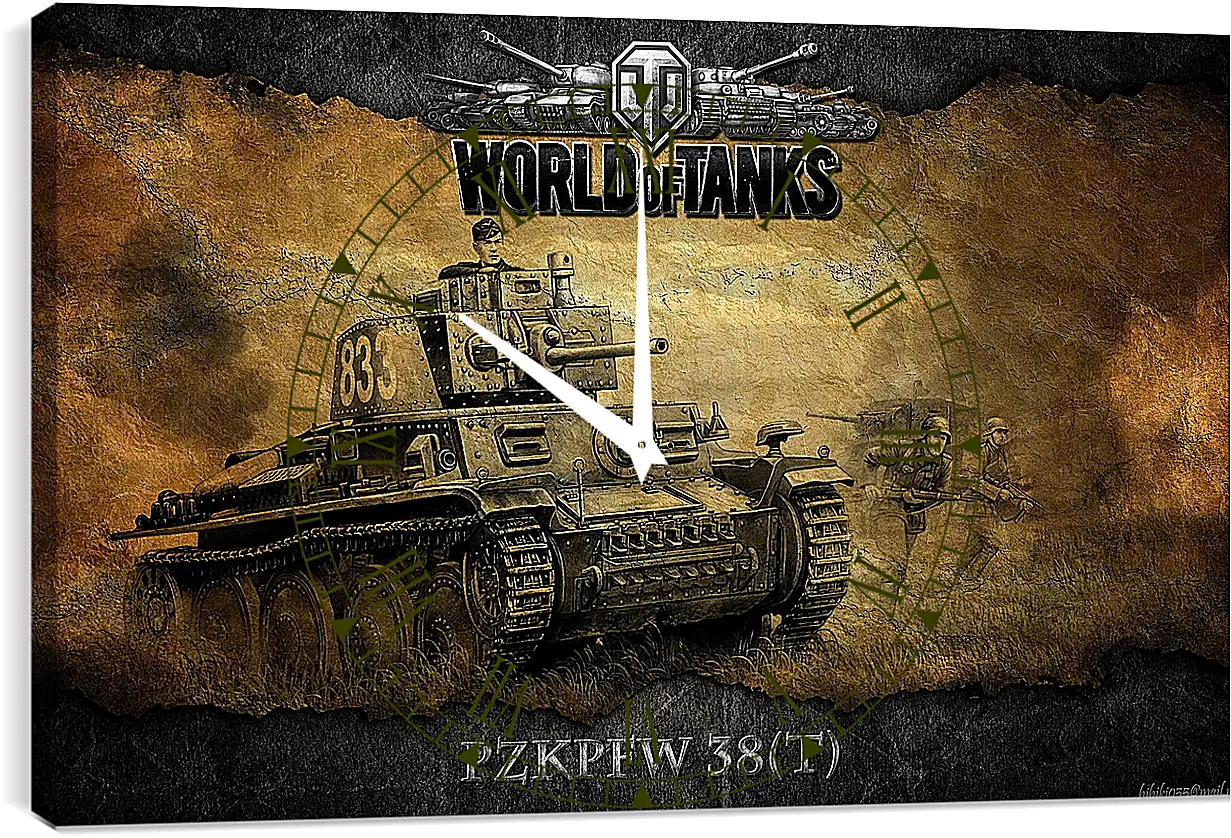 Часы картина - World Of Tanks