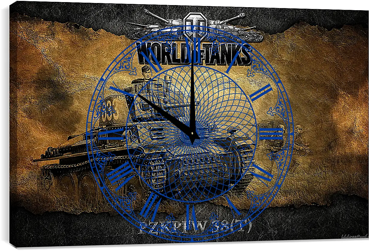 Часы картина - World Of Tanks