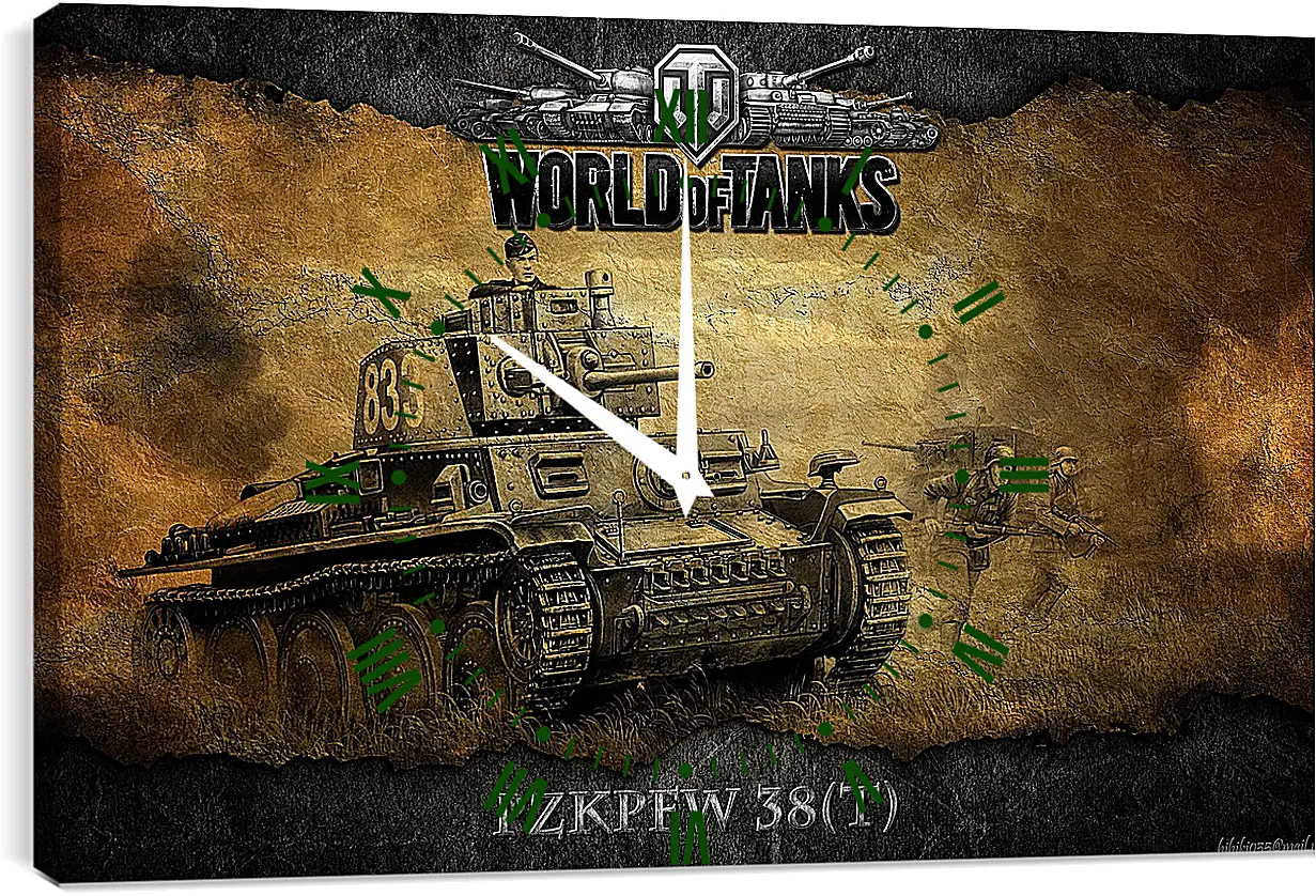 Часы картина - World Of Tanks