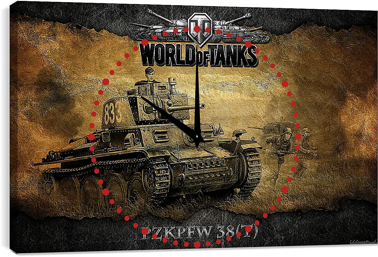 Часы картина - World Of Tanks