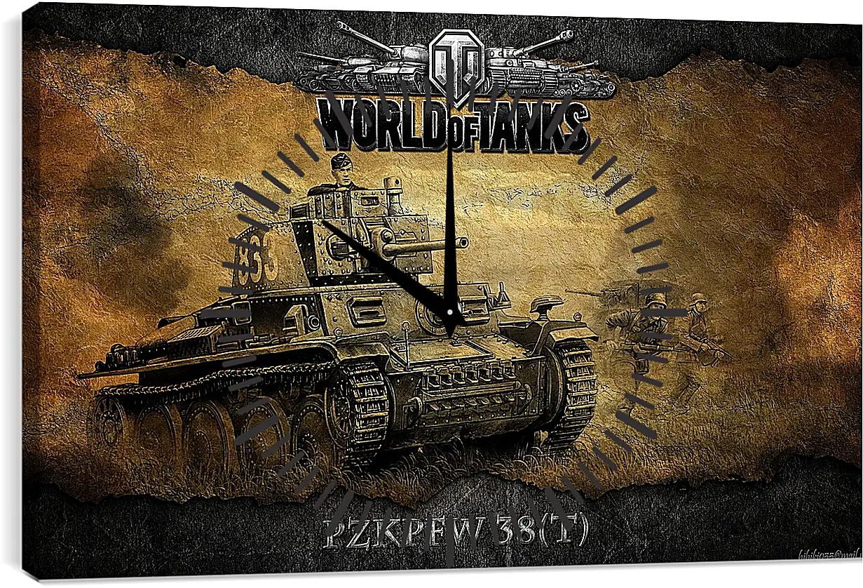 Часы картина - World Of Tanks