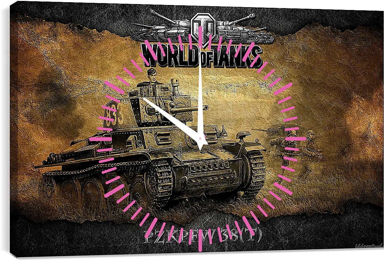 Часы картина - World Of Tanks