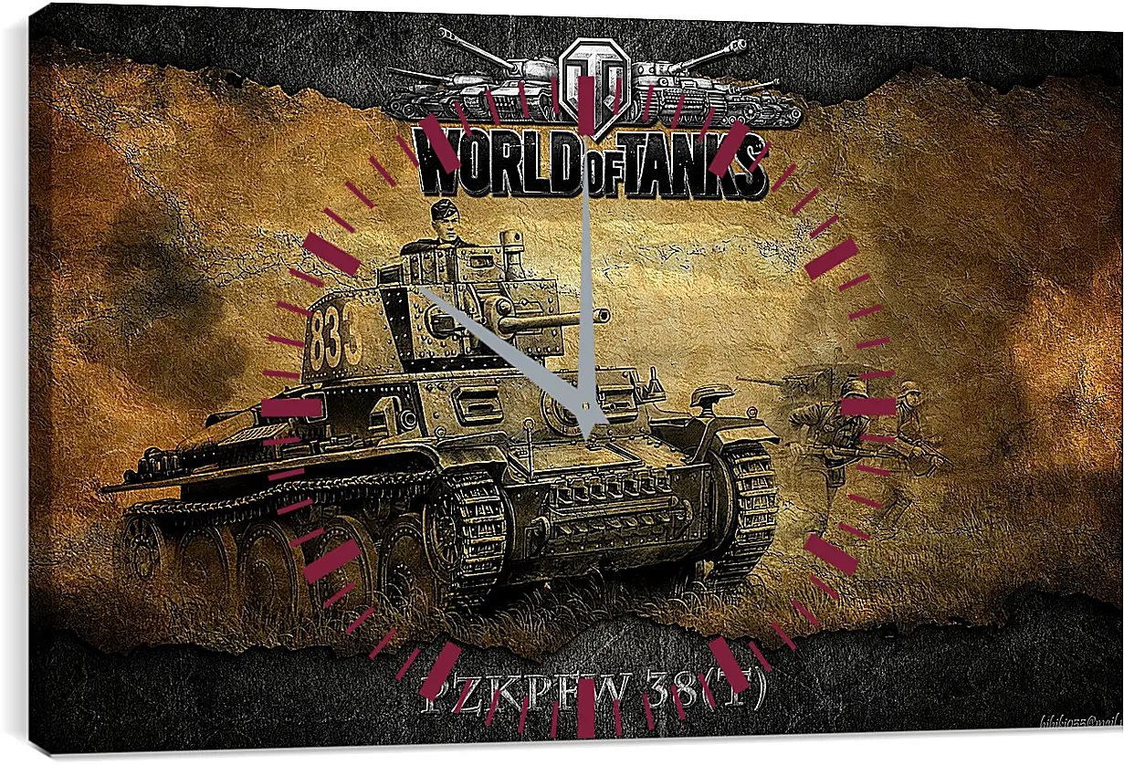 Часы картина - World Of Tanks