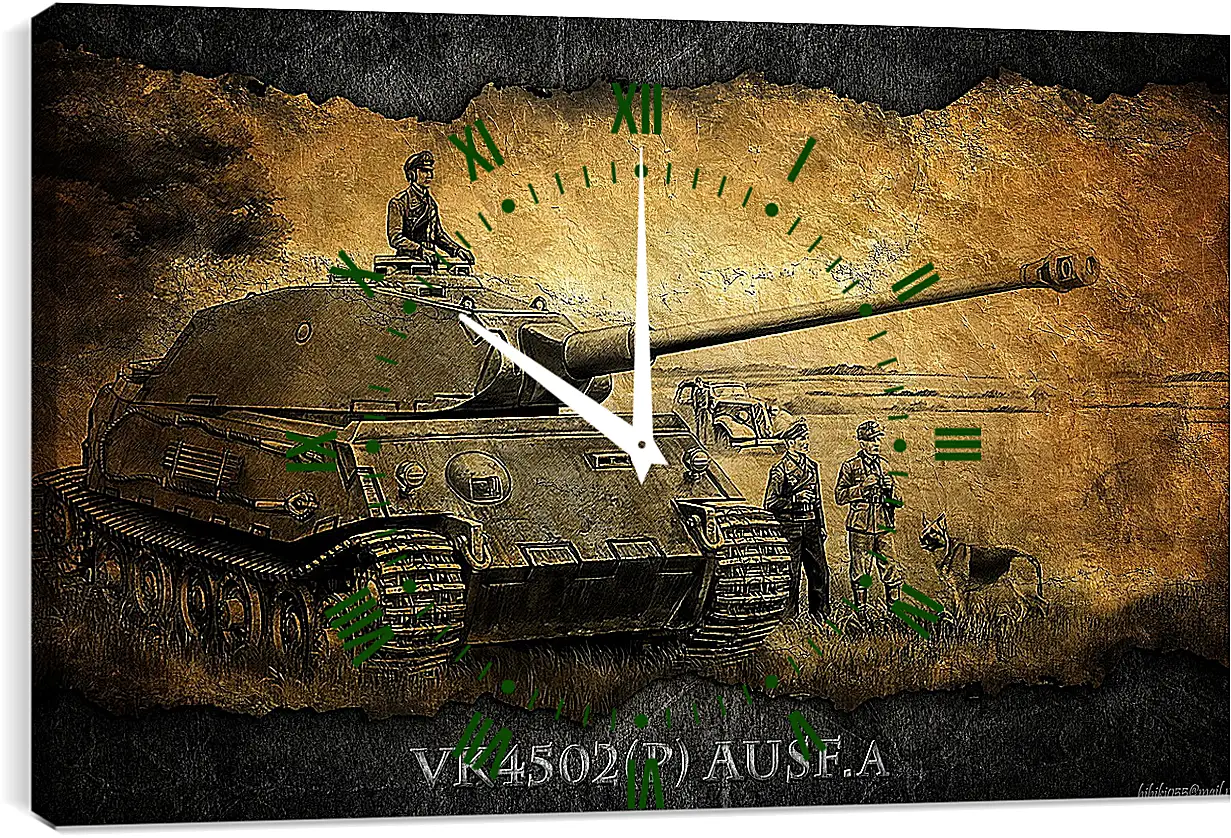 Часы картина - World Of Tanks