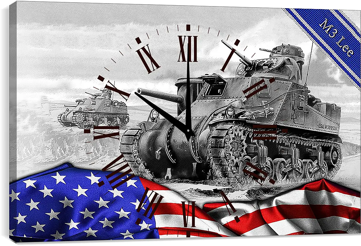 Часы картина - World Of Tanks