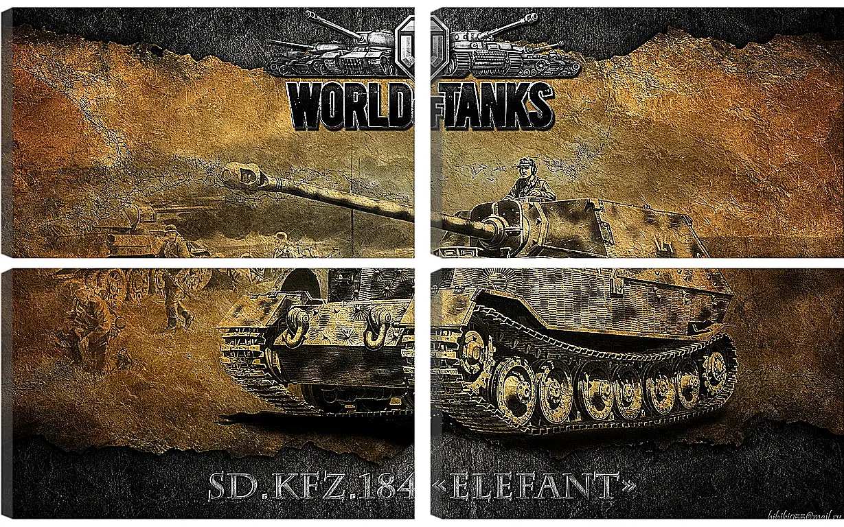 Модульная картина - World Of Tanks