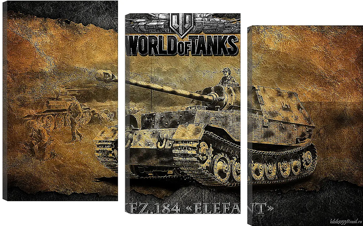 Модульная картина - World Of Tanks