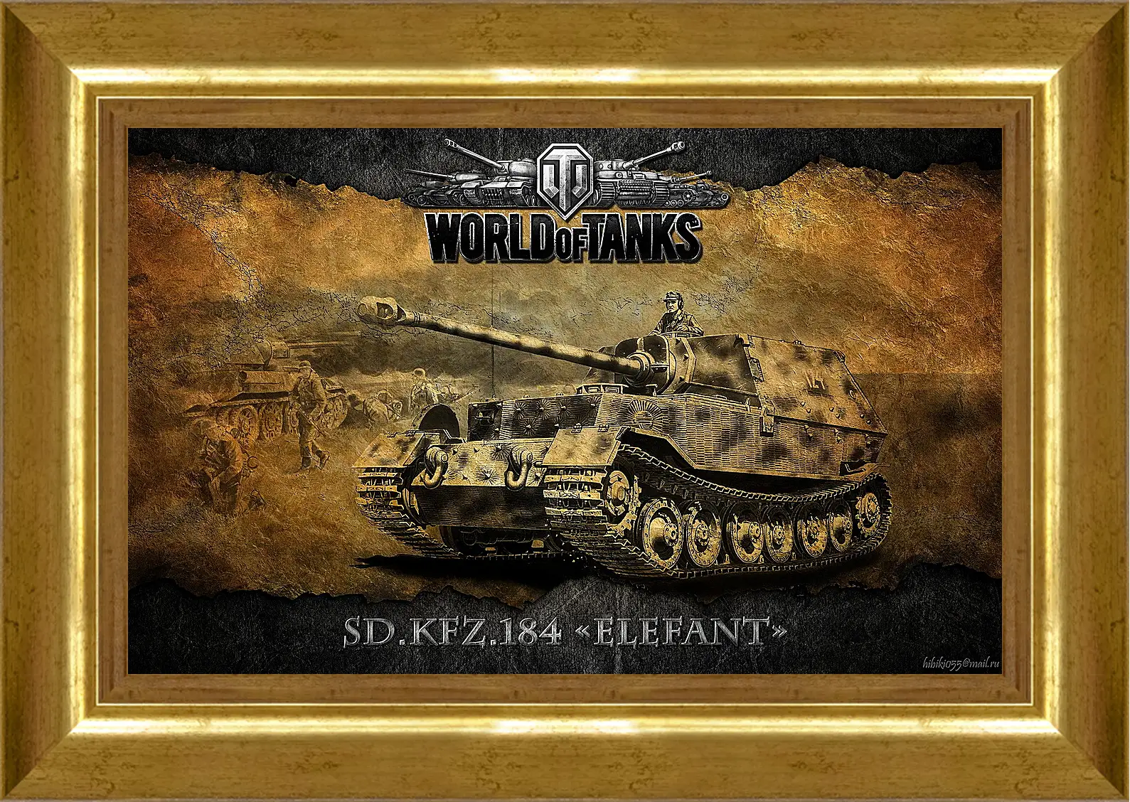 Картина в раме - World Of Tanks