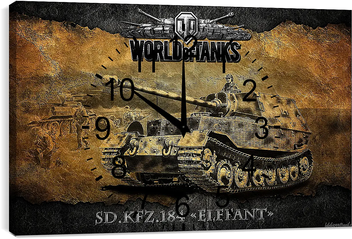 Часы картина - World Of Tanks