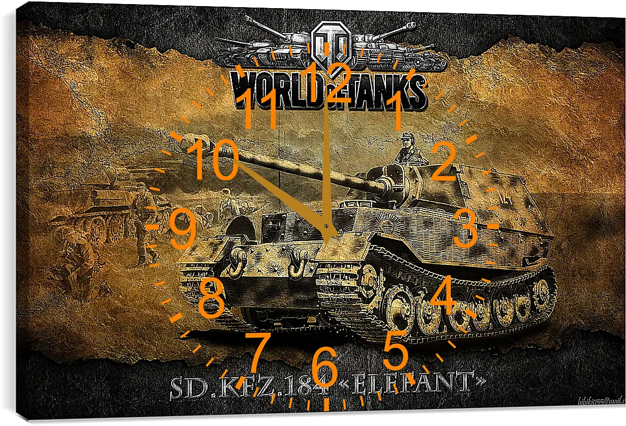Часы картина - World Of Tanks