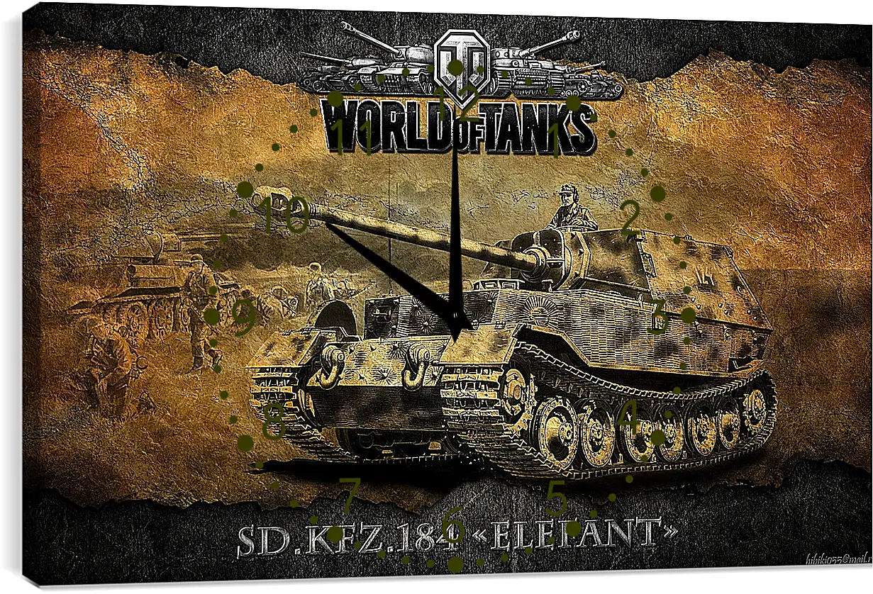 Часы картина - World Of Tanks