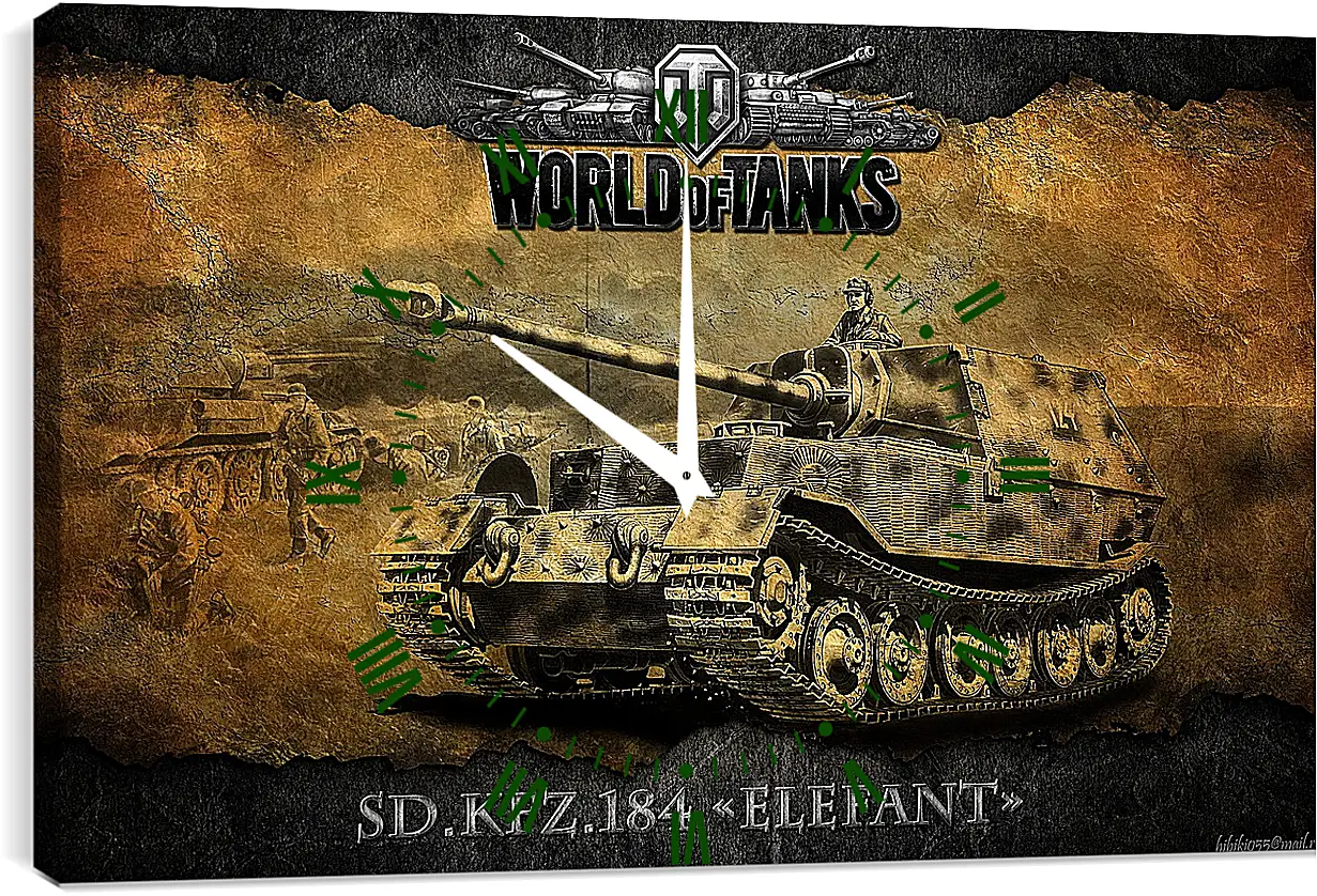 Часы картина - World Of Tanks