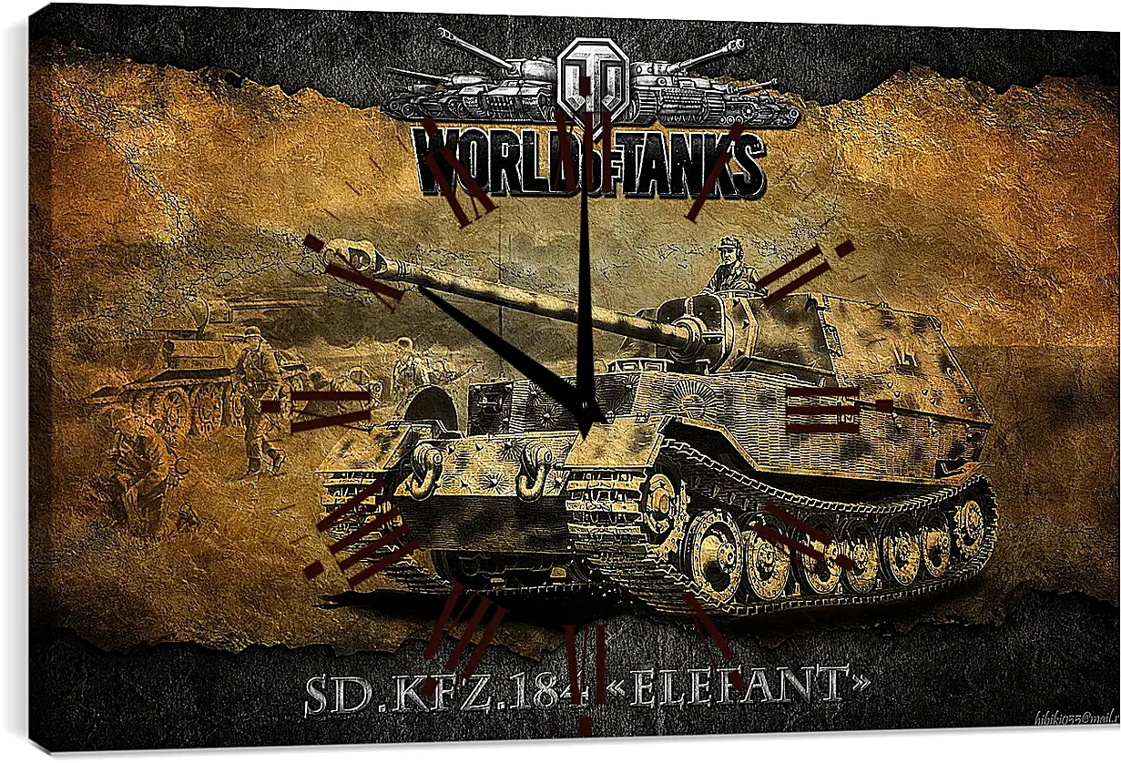 Часы картина - World Of Tanks