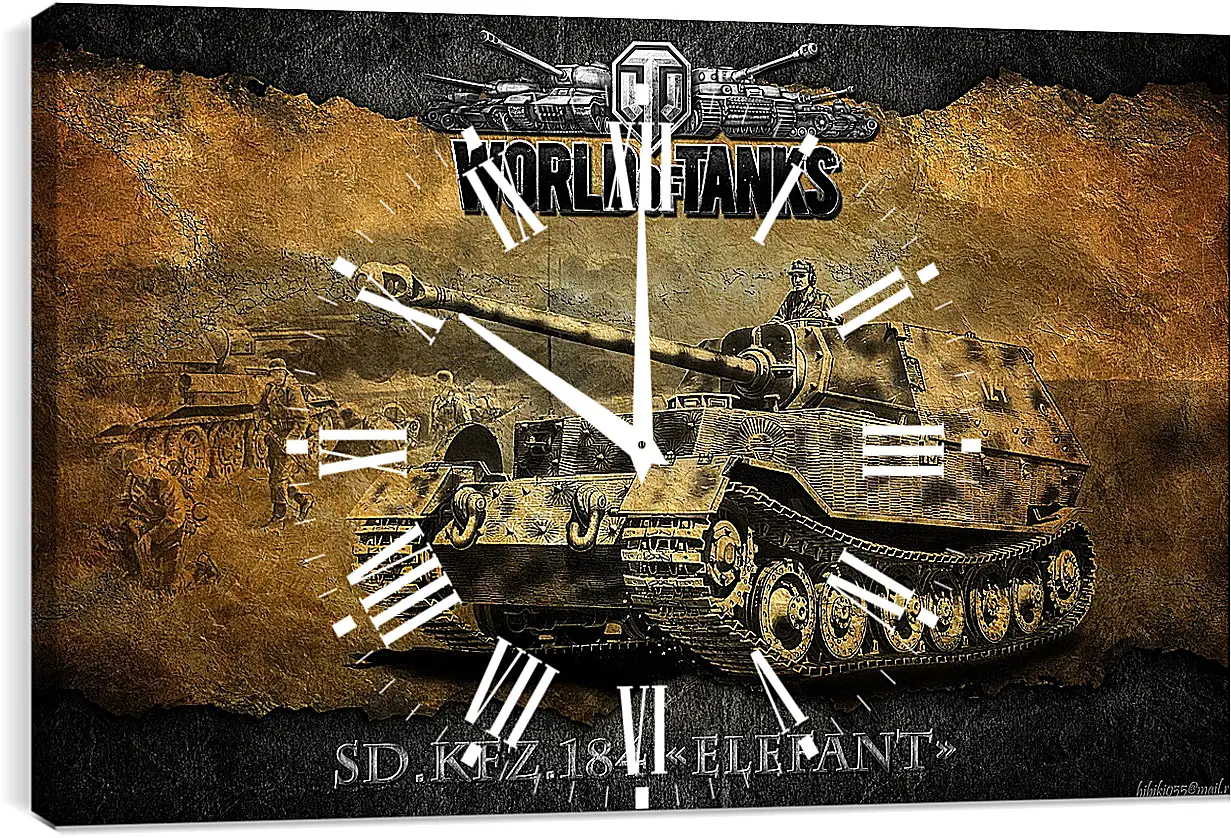 Часы картина - World Of Tanks
