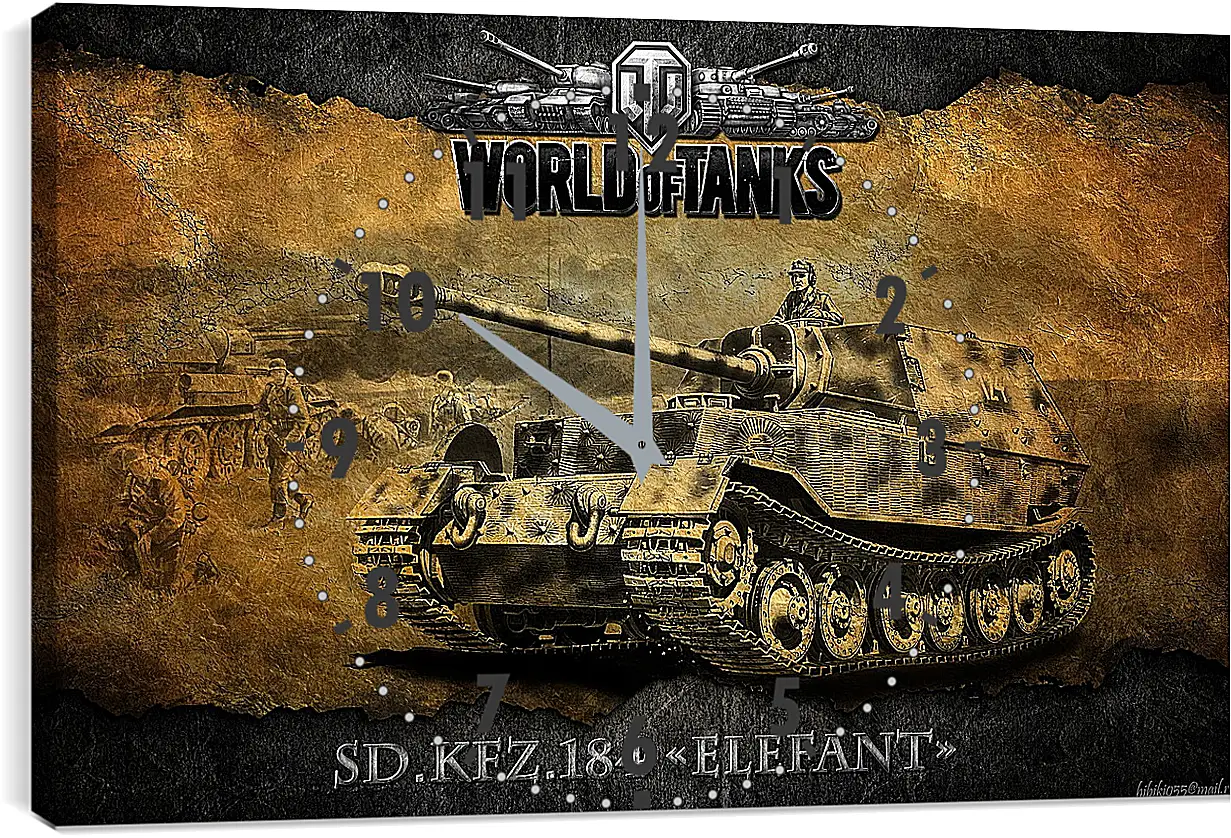 Часы картина - World Of Tanks