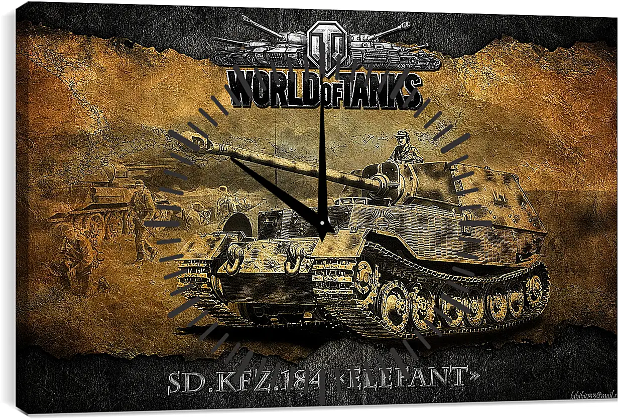 Часы картина - World Of Tanks