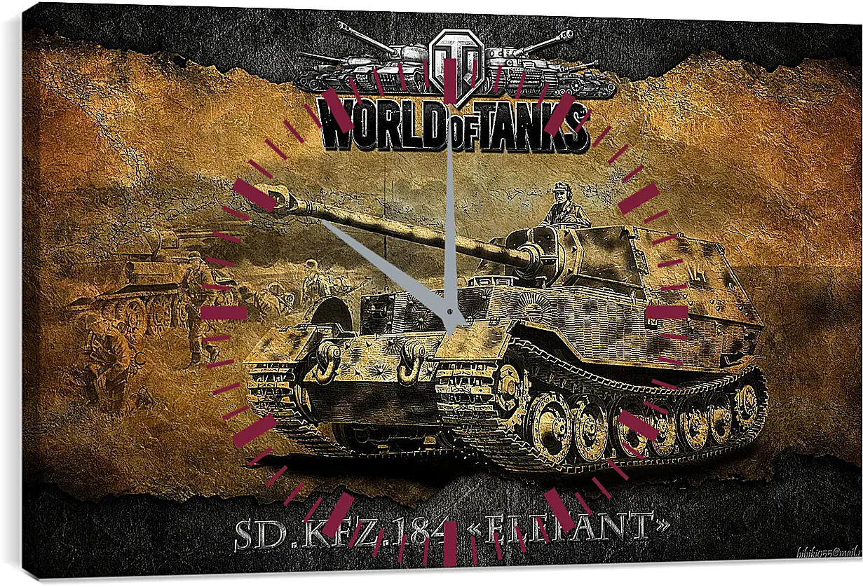 Часы картина - World Of Tanks