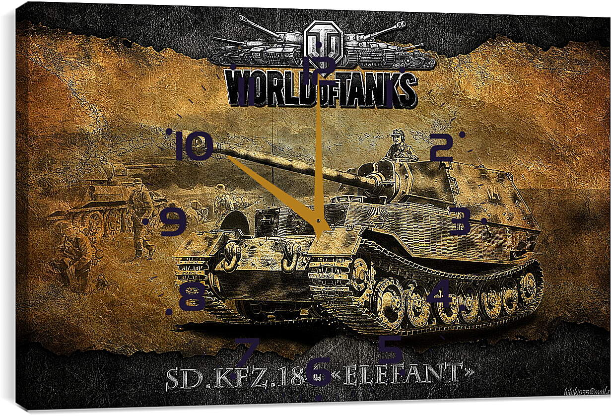 Часы картина - World Of Tanks