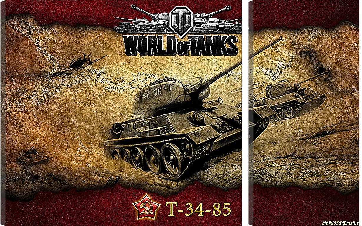 Модульная картина - World Of Tanks