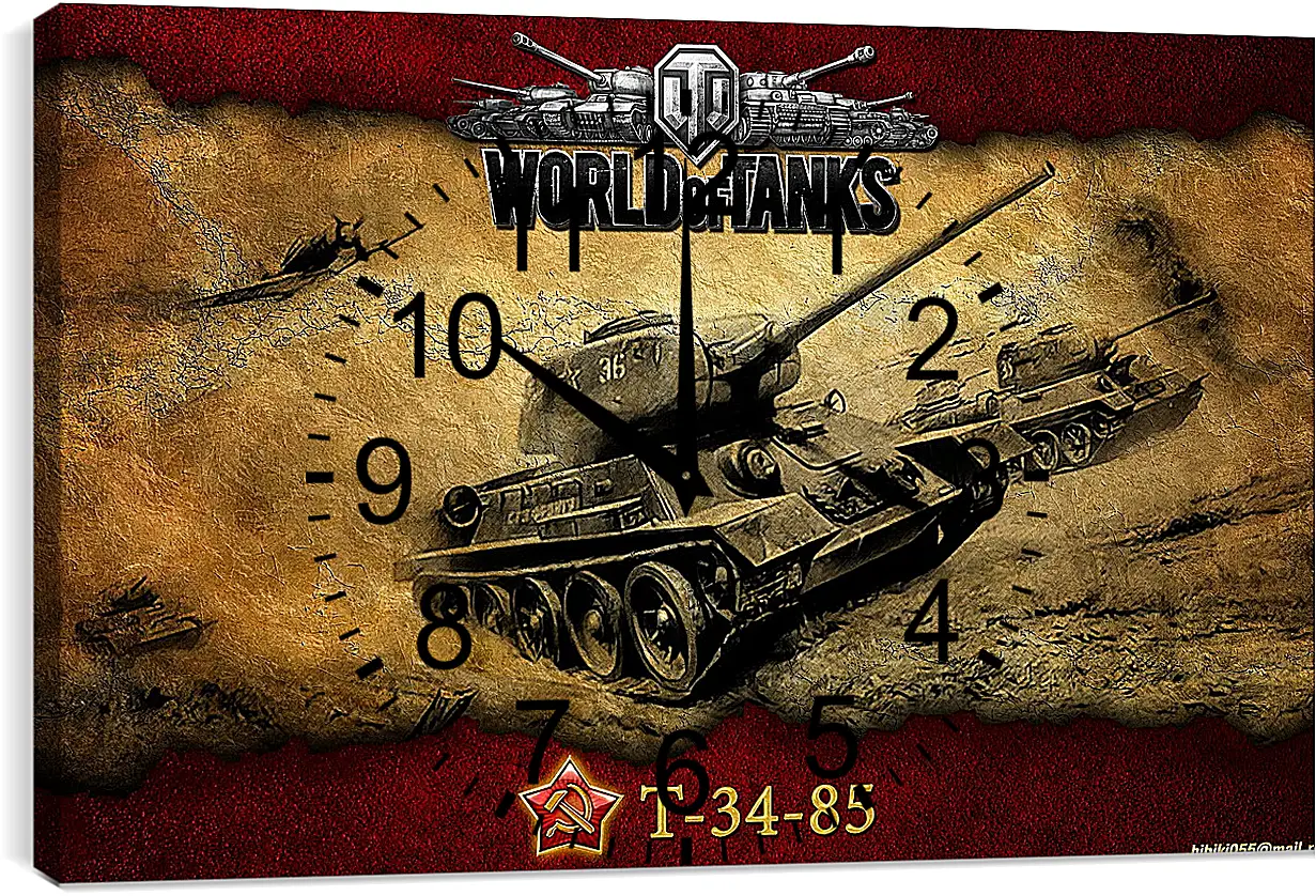 Часы картина - World Of Tanks