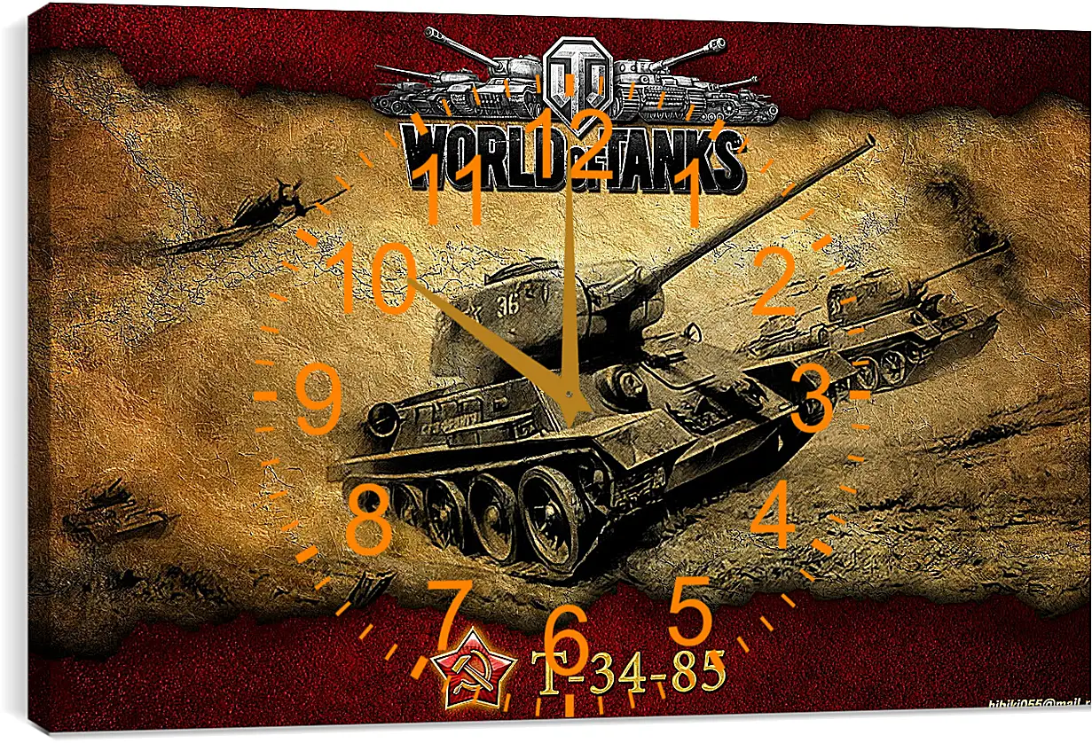 Часы картина - World Of Tanks