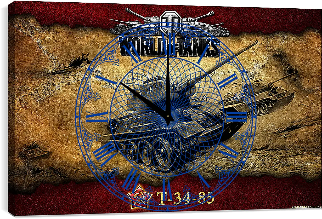Часы картина - World Of Tanks