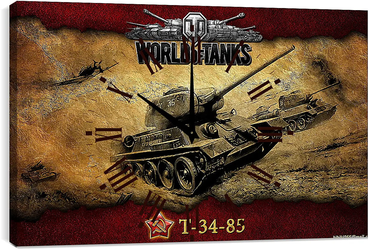 Часы картина - World Of Tanks