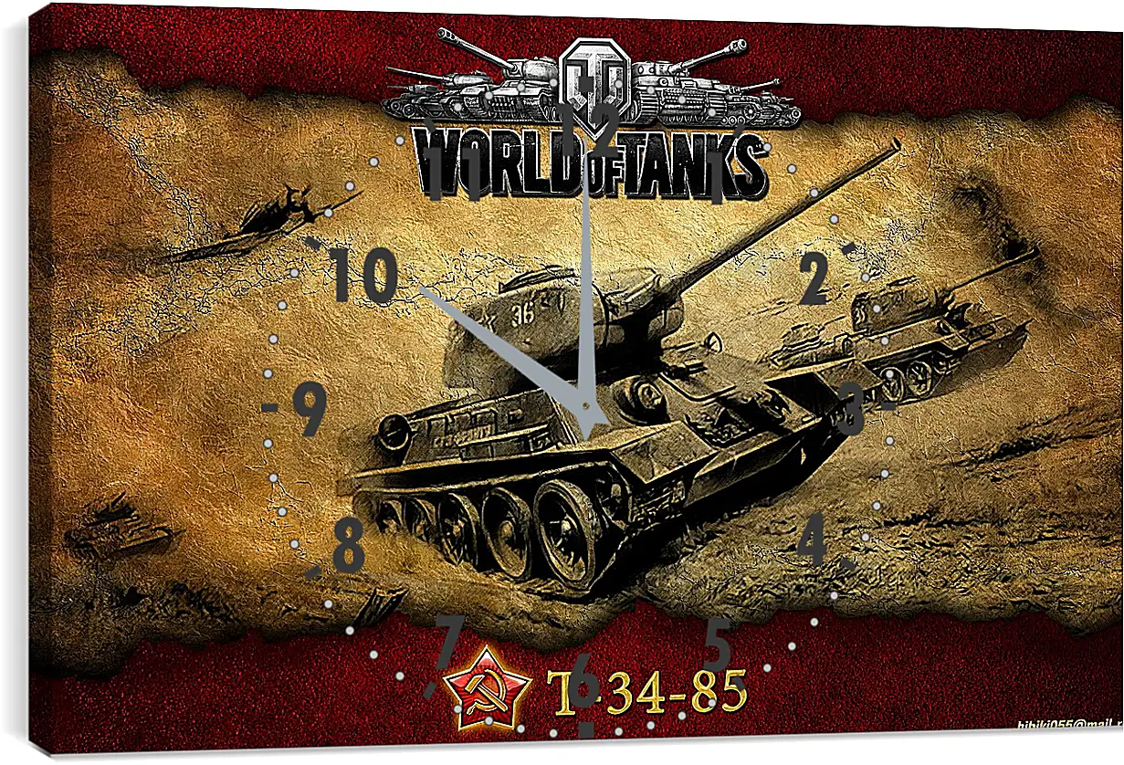 Часы картина - World Of Tanks