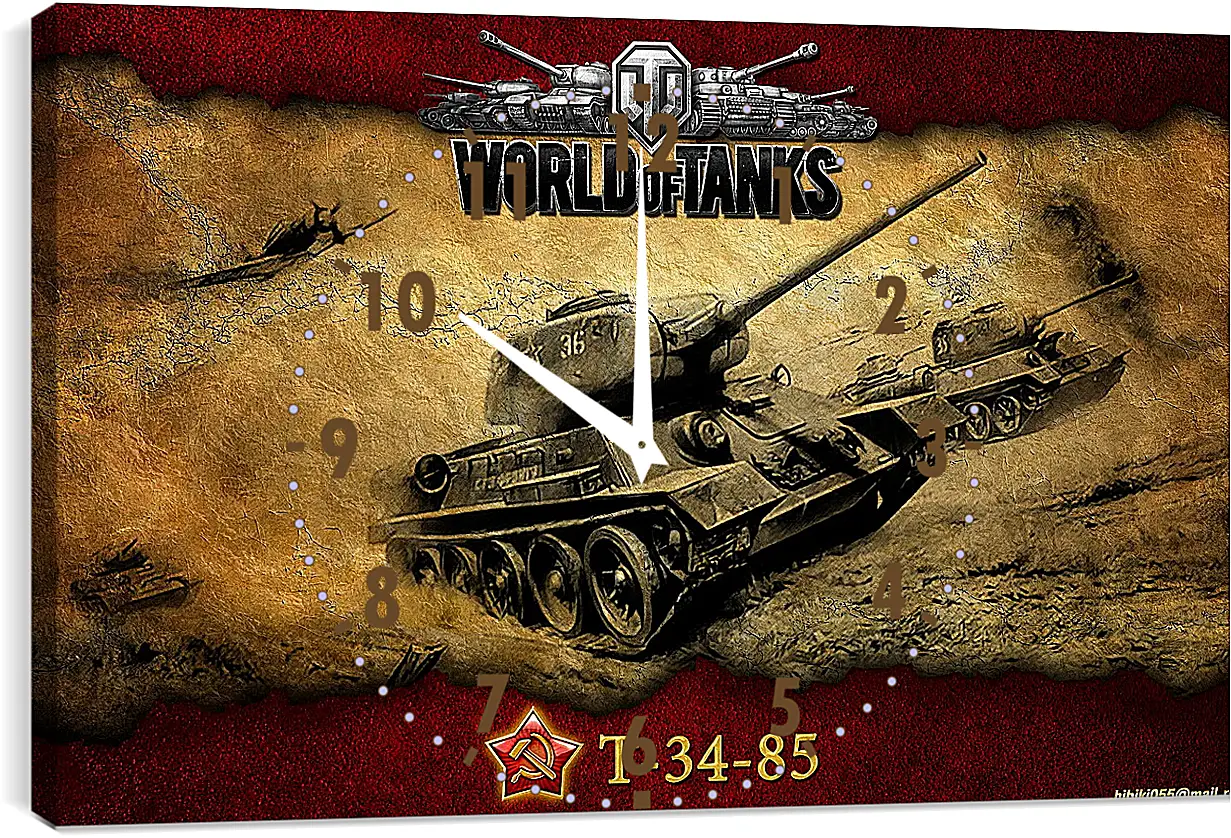 Часы картина - World Of Tanks