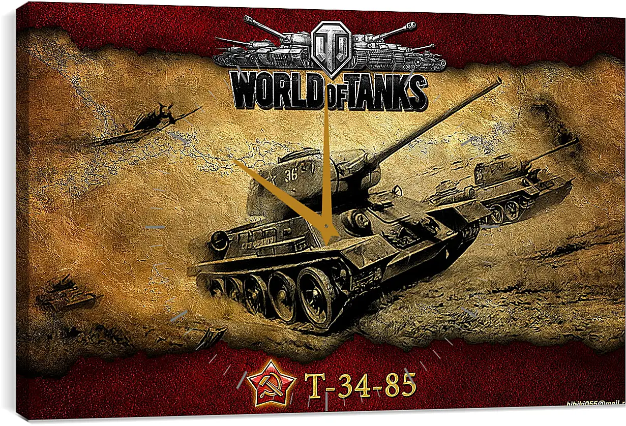 Часы картина - World Of Tanks