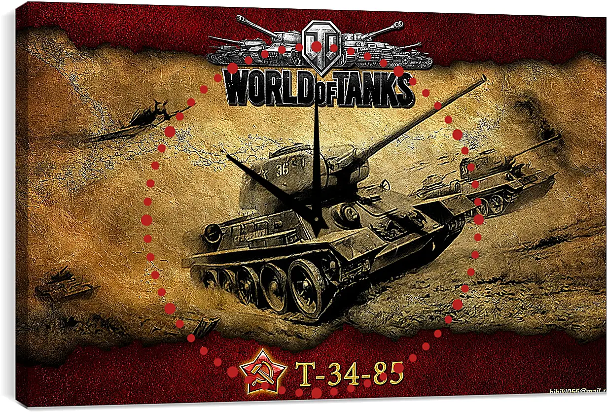 Часы картина - World Of Tanks