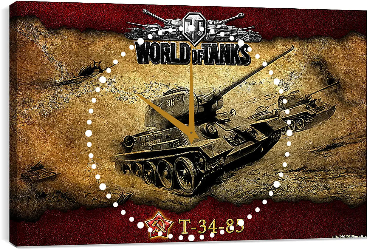 Часы картина - World Of Tanks