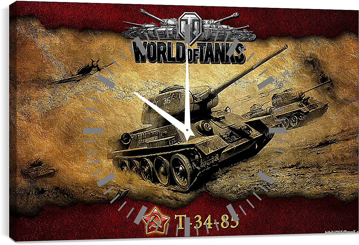 Часы картина - World Of Tanks