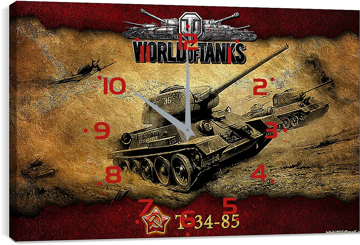 Часы картина - World Of Tanks