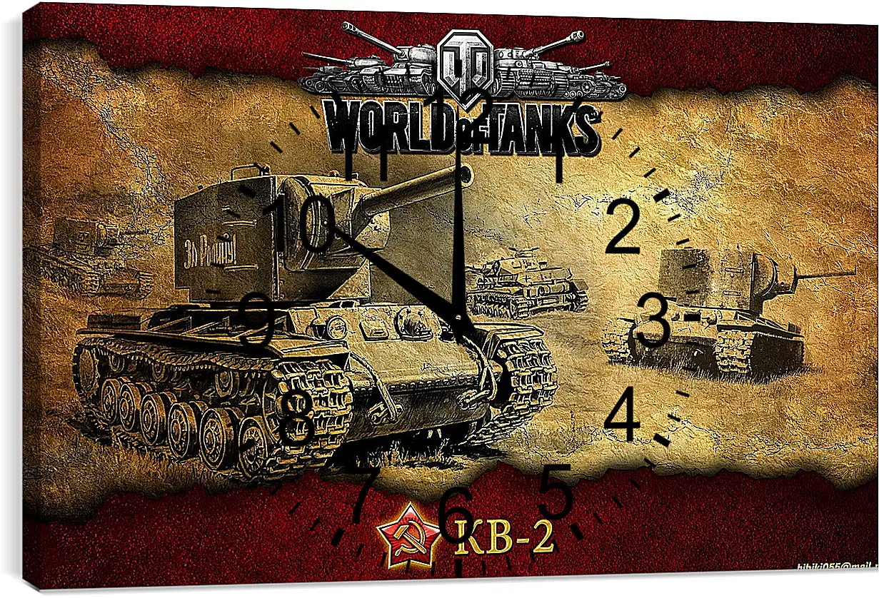 Часы картина - World Of Tanks