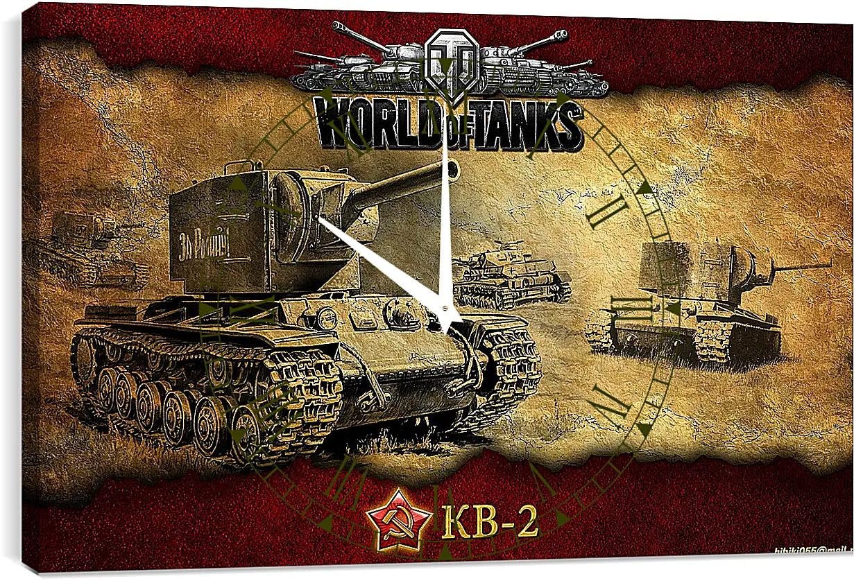 Часы картина - World Of Tanks