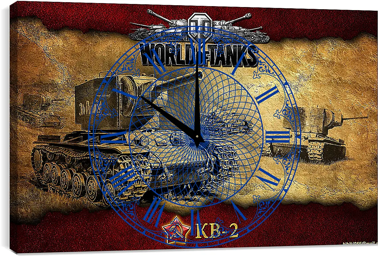 Часы картина - World Of Tanks