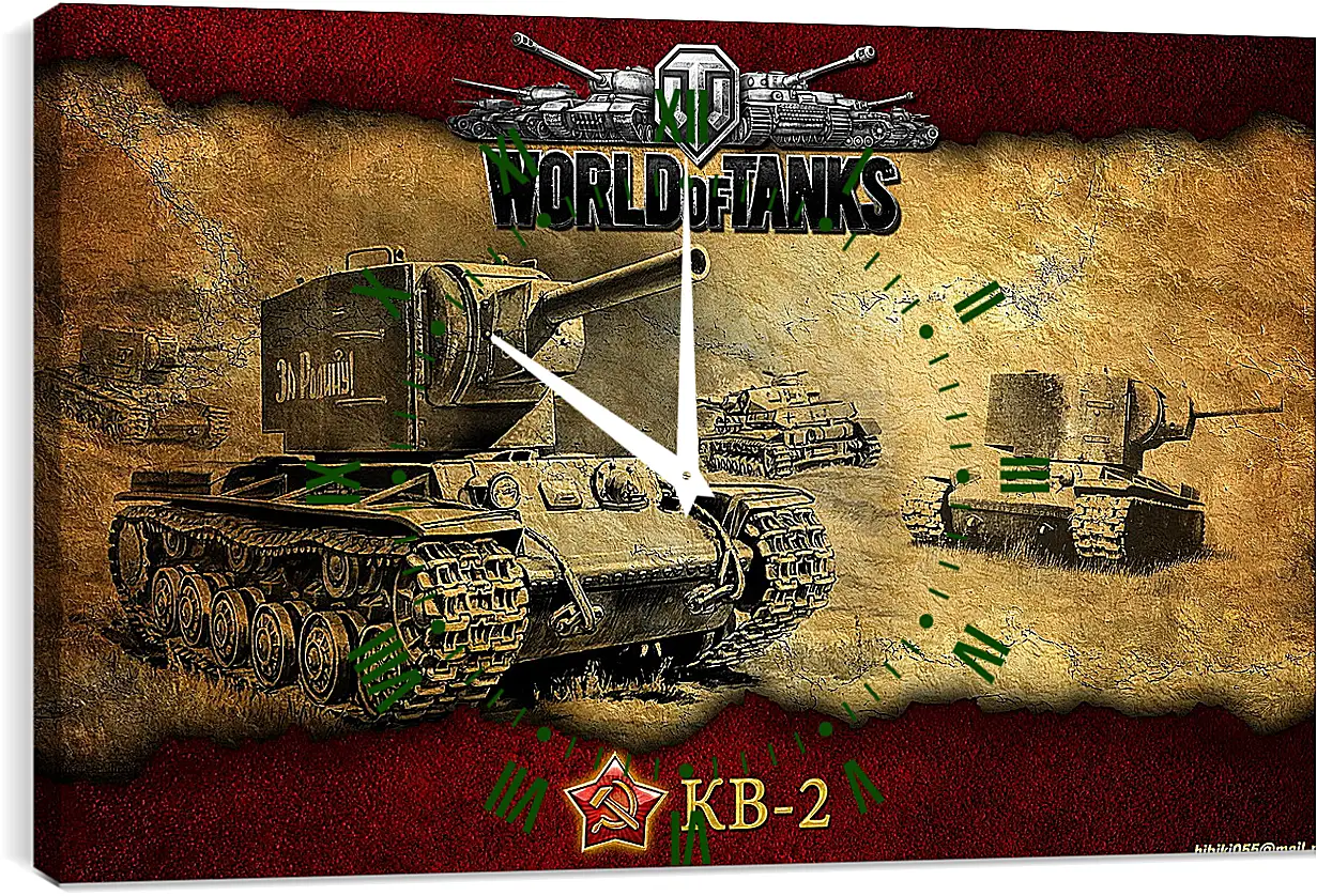 Часы картина - World Of Tanks