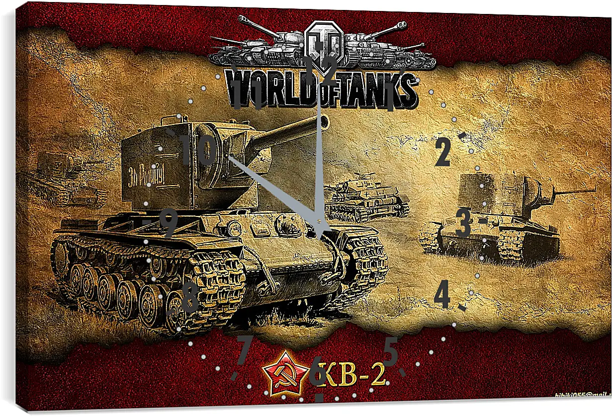 Часы картина - World Of Tanks