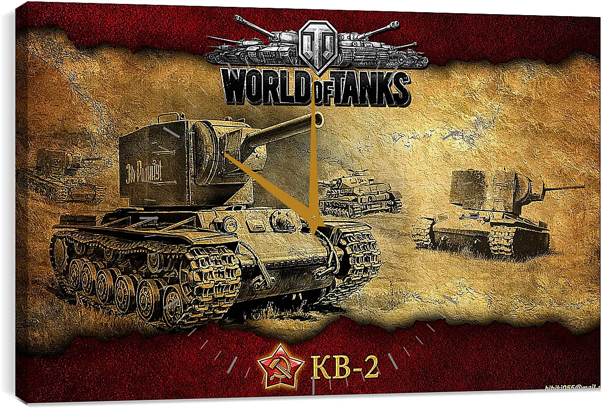 Часы картина - World Of Tanks