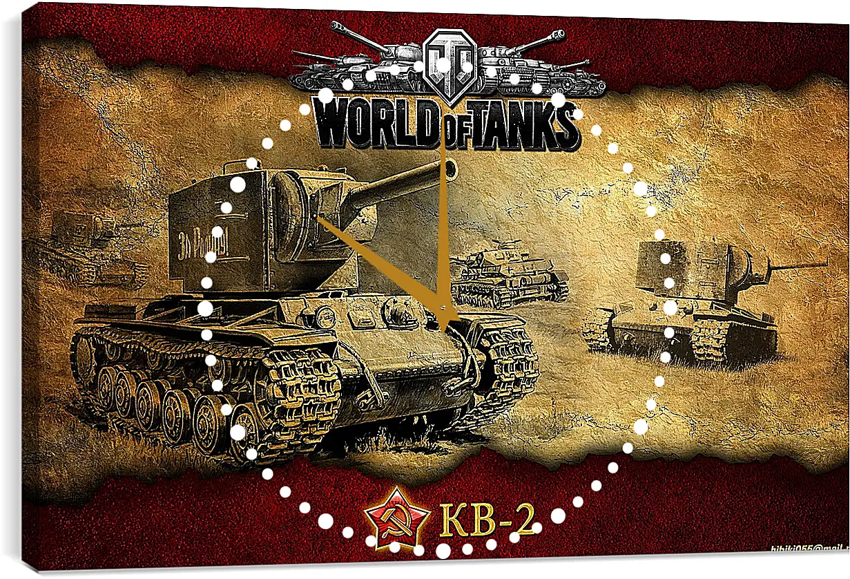 Часы картина - World Of Tanks