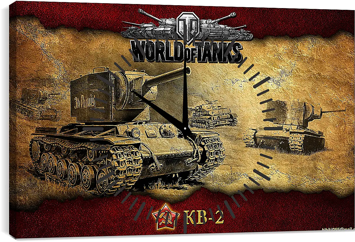 Часы картина - World Of Tanks