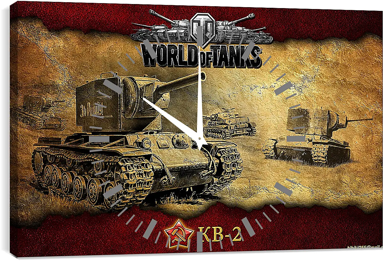 Часы картина - World Of Tanks